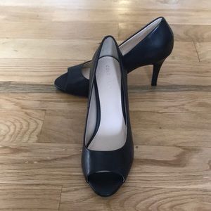 3 1/2” Cole Haan Peep Toe pumps, worn once.